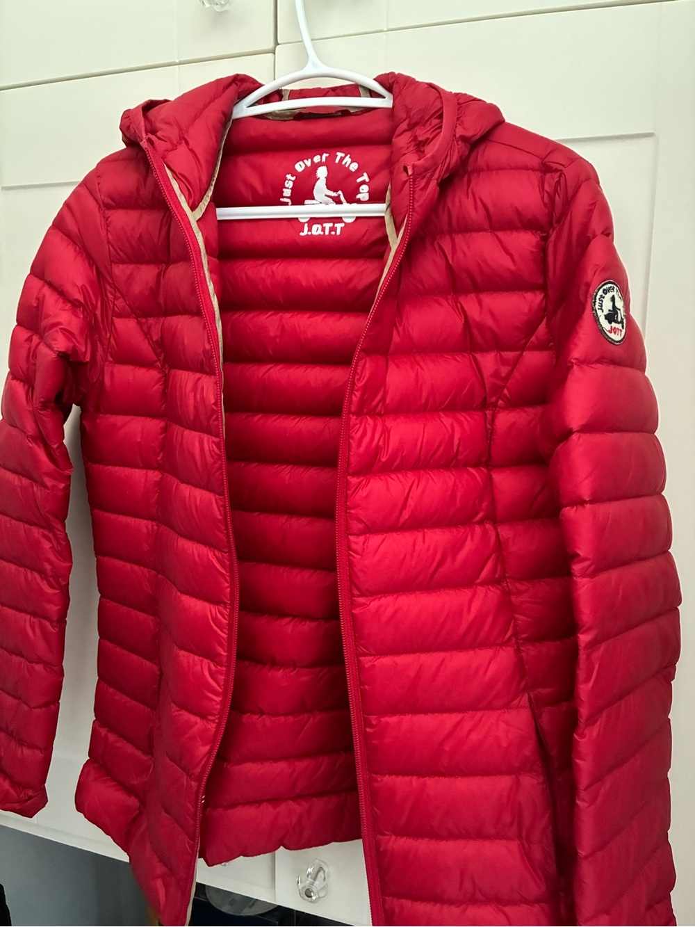 Hooded Red Puffer Jacket for Everyday Play